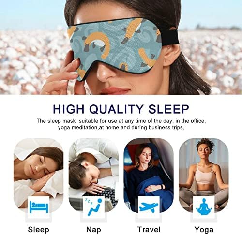 Унисекс спиење маска за очи за пливање-сит-платипус ноќ за спиење маска удобно покритие за сенка за спиење на очите