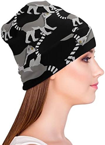 Lemur monkey unisex beanie капа за топло капаче за череп капа за спиење случајна една големина