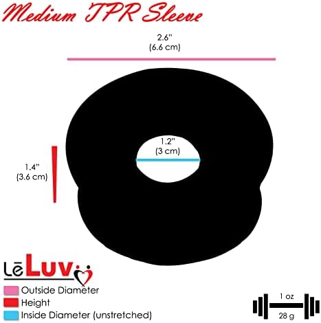 LELUV EASLEOP 2,5 инчен дијаметар од 4 инчи должина на пенисот глава вакуум цилиндар со средно отворање TPR ракав