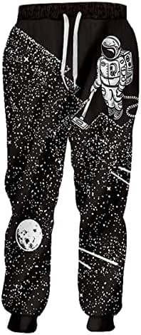 Барбедроза машки 3Д џогери панталони Обични смешни графички печати спортски баги панталони патеки за џемпери