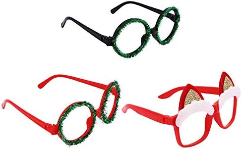 Besportble 3 парчиња Божиќен костум- очила за очила за очила за забави за домашни промет на фотографии Божиќни украси
