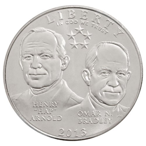 2013 Д 5-Ѕвезда Генерали Хенри ХАП Арнолд И Омар Н. Бредли Половина Долар Американската Нане Нециркулирани