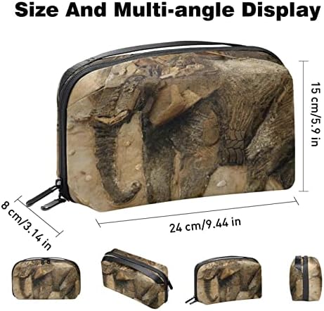 Ретро Слон Текстура Електроника Организатор, Кабел Кабел За Складирање Торба Водоотпорен За Домашно Патување, Електронски Додатоци
