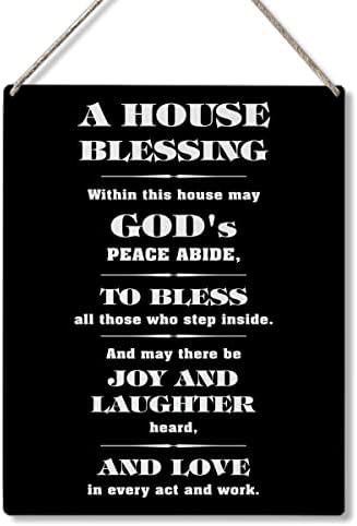 Куќа за благослов, подарок за подароци во рамките на оваа куќа, нека Божјиот мир може да се придржува кон дрвениот знак за знаци