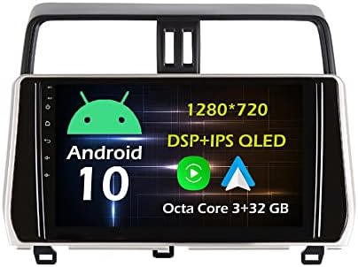 10.1 3+32GB Android 10 Во Цртичка Автомобил Стерео Радио Одговара За Toyota Prado 2018 Глава Единица GPS Навигација Carplay Android Auto DSP 4G