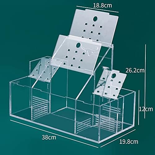 АКВАРИУМ АКВАРИУМ АКРИЛНА Мала Кутија За Изолација На Риби Транспарентна Кутија За Репродукција Креативна Работна Површина Бета Резервоар За Риби