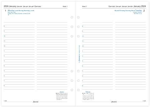 Филофакс а5 ден по страница 5 јазик состаноци дневник-2024, Бело
