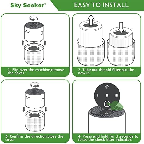 Filters за замена на Sky Seeker 2-Pack Core Mini-RF Premium со висока ефикасност, компатибилни со прочистувачот на мини воздухот на Levoit,