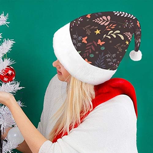 Божиќна Капа На Дедо Мраз, Шарени Тропски Дрвја Божиќна Празнична Капа За Возрасни, Унисекс Удобни Божиќни Капи За Новогодишна Празнична