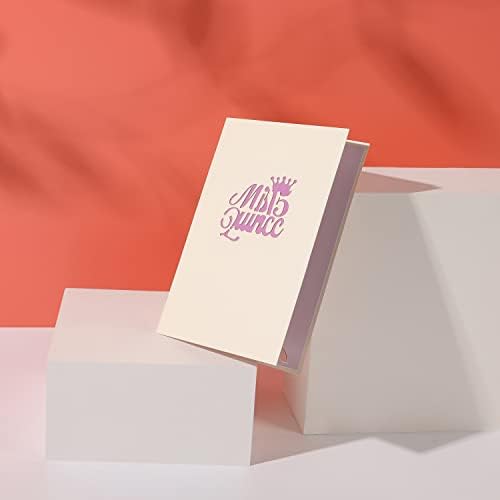 ILCE картички Quinceanera картичка - Среќна 15 -та роденденска картичка - Tarjetas Para 15 Años - Elegant Pop Up Crown Design