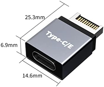 Rgzhihuifz USB 3.1 тип E до типот C Адаптер за продолжување, Gen 2 USB 3.1 Type-E машка порта до женски порта и тип-C женски порта и тип Е женски/тип Ц Машки Внатрешен адаптер кабел