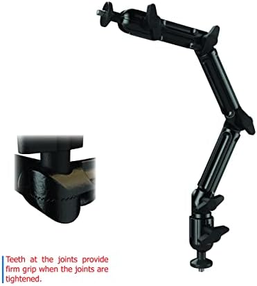 Igosmart-Pro Прилагодлив мулти агол 15 Тешка алуминиумска рака поддржува 20мм топка за монтирање за паметни телефони Дигитални камери Акциони