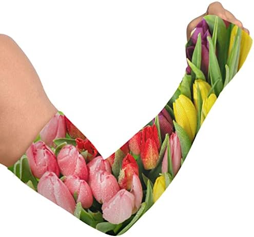 Цвеќиња Од дусдил Лалиња Пролетен Цвет Градинарство Ракави За Раце Фарма Градинарски Ракави Заштита ОД Ув Сонце Ладење Ракави За Раце За Жени
