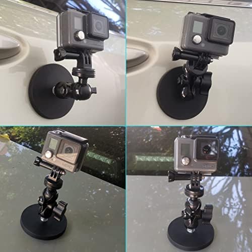 Комплет за магнетна монтажа со магична рака за GoPro, силна магнетна камера монтирање со топката за рака статив компатибилен со GoPro Hero 11/10/9/8/7/6/5 25мм топки