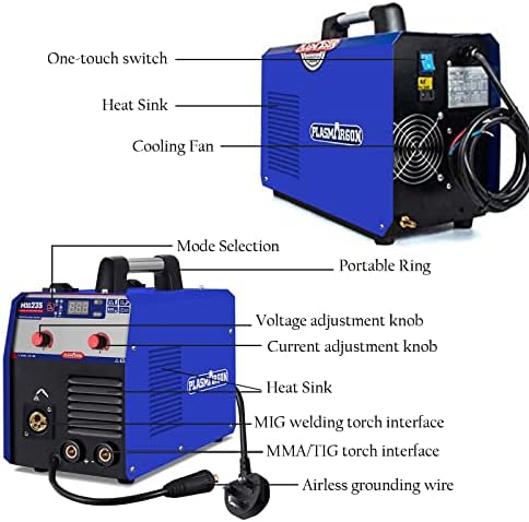 Плазмаргон, MIG235 MIG заварувач ， 235AMP 110/220V машина за заварување со двојна напон, машина за заварување со двојни напони, машина