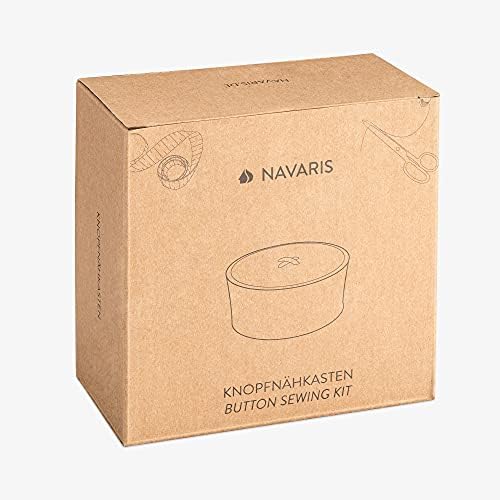 Кутија за шиење Наварис со додатоци - 5 дијаметар X 2,5 Комплет за организатор со висок круг - Дизајн на кутии во форма на