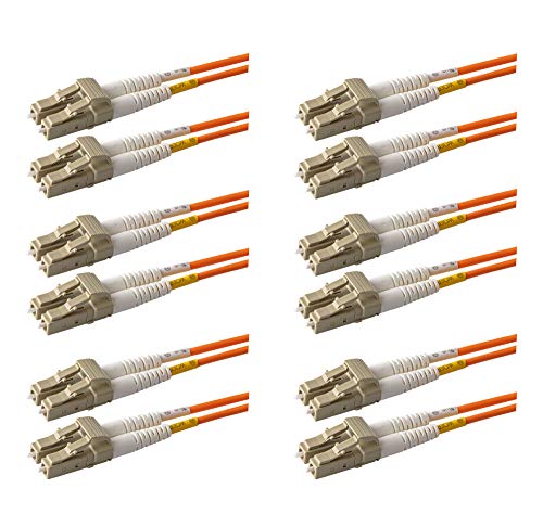 SpeedyFibertx - 6 -пакет 2 метар мултимод OM1 62.5/125 кабел за лепенка со оптички влакна, дуплекс LC до LC, тенок Zipcord ofnr кабелска јакна