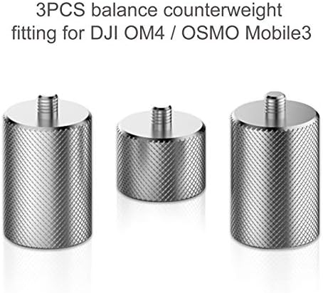 Goolrc Контра-тежина компатибилен со DJI OM4 OSMO Mobile3, 3PCS метал контра тежина 50g Рачен стабилизатор на Gimbal Применет баланс