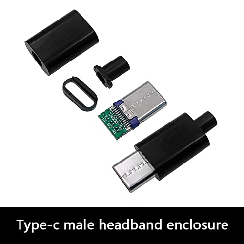 Teansic 10set Mirco USB 3.1 Тип C Приклучок Конектор со Pcb 24pin Податоци Линија Интерфејс Машки &засилувач; Женски Приклучок Приклучок