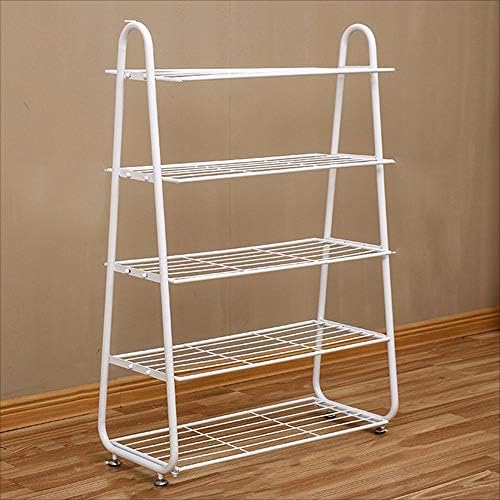 Zuqiee Shoe Rack 5-слој бело за 15 пара чевли решетки за чевли