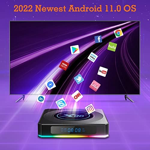X96 X4 Pro Android TV Box Android 11 TV Box со Amlogic S905X4 Quad-Core 64bits A55 1000m LAN Dual-WiFi 24G/5G, Android Box 4GB RAM 64GB ROM