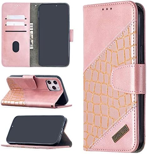 Кутија за торбички за мобилни телефони за iPhone 12 Pro Max Multifunctional Wallet Mobile Thone Cane Case Premium Solid Color PU кожа случај,
