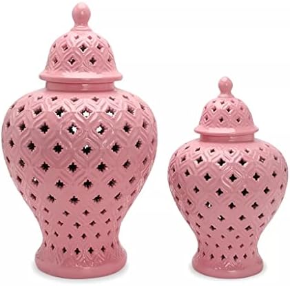 N/A розова ѓумбир тегла керамика шуплива општа тегла за складирање на бонбони за чување на тегла за тегла за чување уметнички декоративни