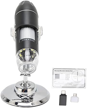 Камера за зголемување на ендоскоп, целосен вид рачен вид 50x - 1600x преносен 8 LED прилагодлив дигитален микроскоп за Android за Windows 7