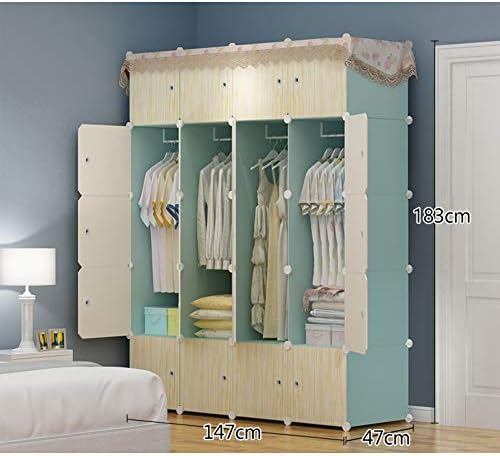 Преносен плакарот за гардероба гардероба со висечка шипка, дрвена шема спална соба Армоар модуларен кабинет за облека за складирање на решетки за складирање на ко?