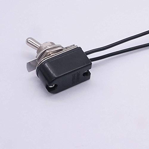 NIBYQ 2PCS LATCHING TOGGLE SWITCH SPST 2 Позиција Вклучено/Исклучено 6A 125V AC 10A 12V DC Инцидентно 5,2 инчи за поврзување на рокерска