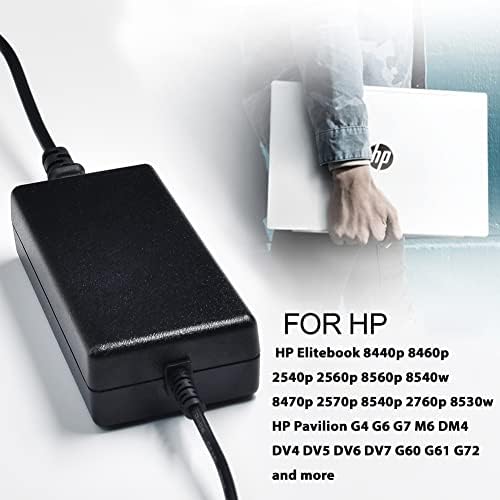90w Laptop Charger for HP Elitebook 8570p 6930p 8440p 8460p 2540p 2560p 8560p 8540w 8470p 2570p 8540p 2760p 8530w HP Pavilion G4 G6 G7 M6 DM4 DV4 DV5 DV6 DV7 G60 G61 G72 UL Listed Power Adapter