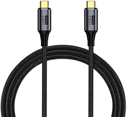 Thunderbolt 4 USB C кабел ， Apexsun USB C до USB C кабел Поддршка Thunderbolt 4/3, USB4.100W полнење, 8K дисплеј, трансфер на податоци од 40Gbps за надворешен SSD, EGPU, Docking, MacBook, iPad Pro, телефон