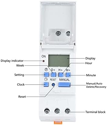 PCGV TP8A16 AC 220V 16A 30A DIN Rail Weekly 7 дена Програмабилен дигитален временски прекинувач за време на контролата на тајмерот