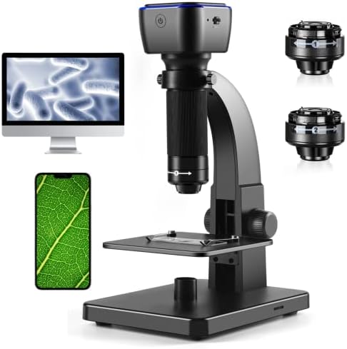 Дигитален Микроскоп, Пренослив USB Микроскоп, 50x-2000x Зголемување,Дигитални &засилувач; Микробна Леќа со 11 LED Светла Кревање Заградата,За Дете И Возрасни