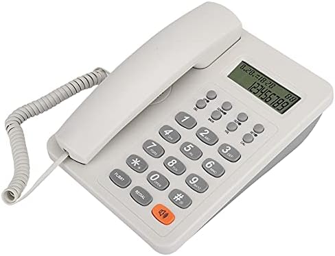 Десктоп Телефонска фиксна линија за домашна канцеларија, KX T8206 Corned Firdline со LCD дисплеј, DTMF FSK Dual System, 16 мелодии, бирање,