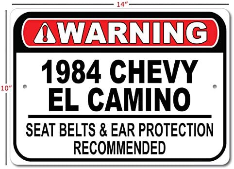 1984 84 Чеви Ел Камино Безбедносен Појас Препорача Брз Автомобилски Знак, Знак За Метална Гаража, Ѕиден Декор, Знак ЗА Гм Автомобил