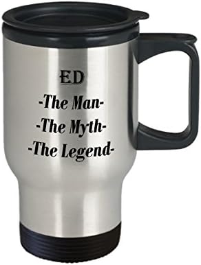 Ед-Човекот Митот Легендата Прекрасно Кафе Кригла Подарок - 14оз Патување Кригла