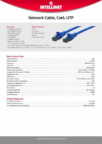 Интелигентни Мрежни Решенија Cat6 RJ-45 Машки/RJ - 45 Машки ВРВ Мрежен Лепенка Кабел, 0,5 Стапки