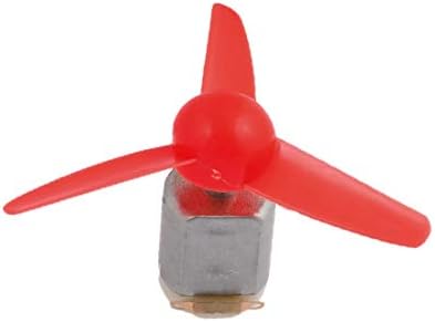 X-Ree DC6V 17500RPM Висок вртежен момент мотор 80мм Дија. W 3 Vanes Red Propeler за RC Airplane (DC6V 17500rpm Motor de Alto par de