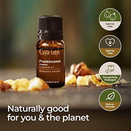 Gya Labs Органско есенцијално масло за болка за болка - природно терапевтско одделение чисто органско масло од френкција за кожа - Френсинс