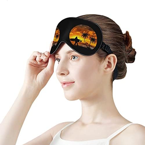 Маска за спиење на Surf Surf Tranible Blindfold мека маска за очите ги покрива со прилагодлива лента за жени жени