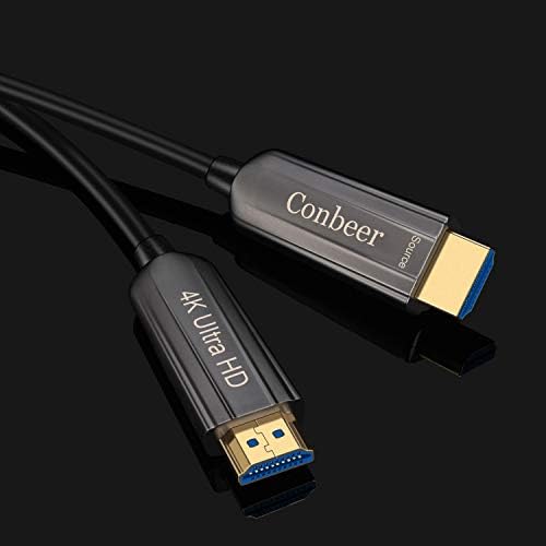 ОПТИЧКИ ВЛАКНА HDMI Кабел, Conbeer 4k Голема Брзина 18gbs 60Hz 4: 4: 4 HDMI 2.0 AOC Аудио Кабел За Инсталација Во Ѕид-20m/65FT