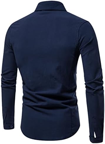XXBR 2023 Нова машка деловна обична кошула памук памук двојна плочка модна кошула маичка маж со долга маица трендовски трендовски