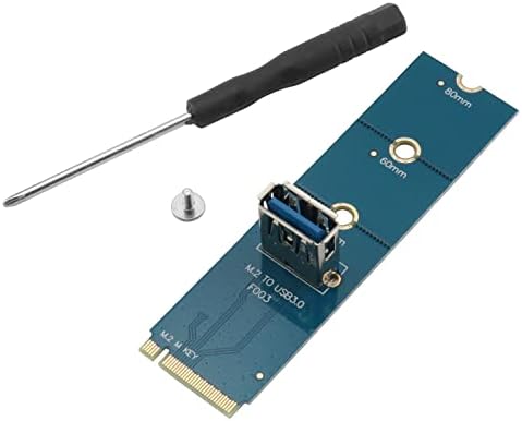 DGHAOP 1PC M.2 до USB 3.0 PCIE Riser Adapter Mining Card, адаптер за адаптерска картичка Molex Power Wire Wire за BTC Mining Blue