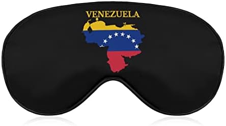 Мапа на Венецуела знаме за спиење за слепите маски за очи, слатка сенка на очите, смешна ноќна покривка со прилагодлива лента за жени мажи