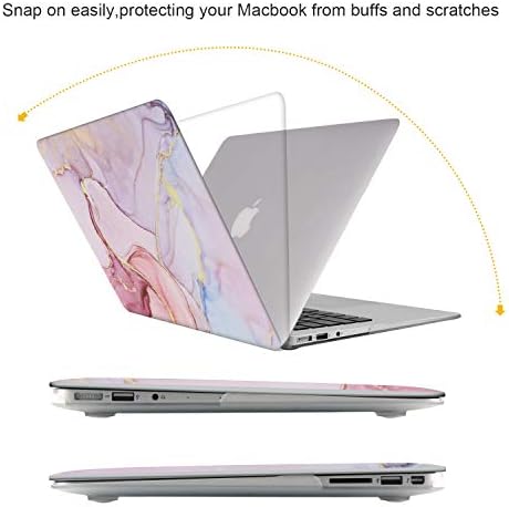 Icasso компатибилен со MacBook Air 13 Inch Case, Hard Shell Plastic Chest Protective Case & Coulce Cover For for Macbook Air 13 инчен модел A1369/A1466
