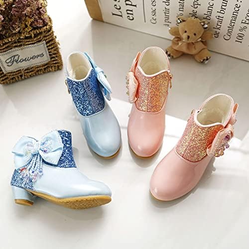 Доенчиња чевли Девојки чизми есен и зимски куглање слатки детски чизми женски нови странични патенти деца принцеза чизми за крштевање