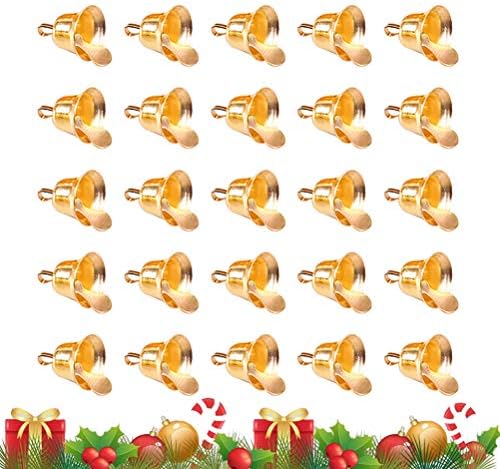 БЕСТОЈАРД 100 Парчиња Златни Мини Ѕвона Приврзоци Креативни Божиќни Украсни Висечки Ѕвона САМОСТОЈНИ Додатоци За Ѕвонење На