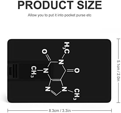 Кофеин Молекула Гејмер Нерд Гик Наука УСБ Флеш Диск Персонализирана Кредитна Картичка Диск Меморија Стап USB Клучни Подароци