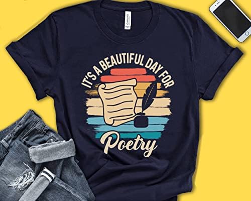 Ретро гроздобер Тоа е убав ден за поетска кошула, поет авторски писател книга lубител за роденденски подарок